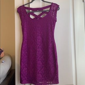 Purple laced dress